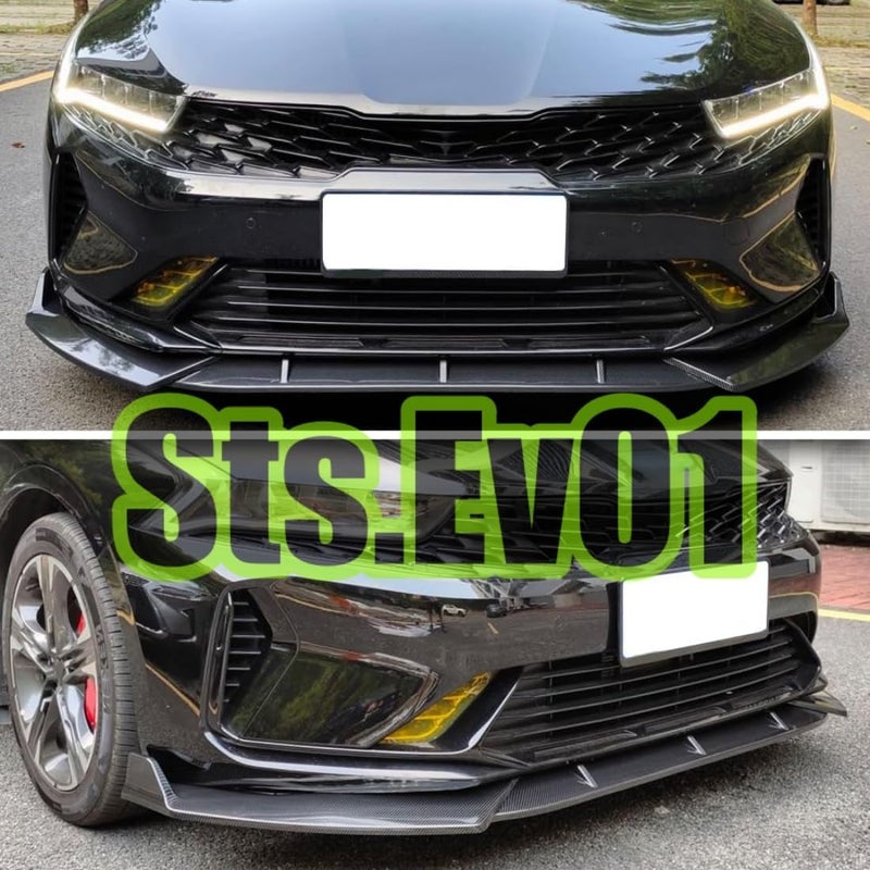 Sts.Ev01 Front Bumper Lip Splitter Spoiler Compatible with KIA K5 EX/LX/LXS/GT 2021-2026 & Kia K5 GT/GT-Line 2025 2026, 3pcs Air Dam Chin Body Kit Underbody Lip Accessories (Carbon Fiber Style) - Image 5
